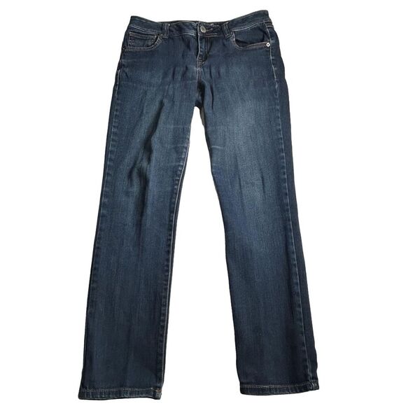 INC Women's Blue Denim Regular Fit Skinny Leg Size 6 Short Jeans Med Wash - Picture 1 of 7
